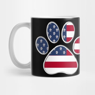 Paw With American Flag Mug